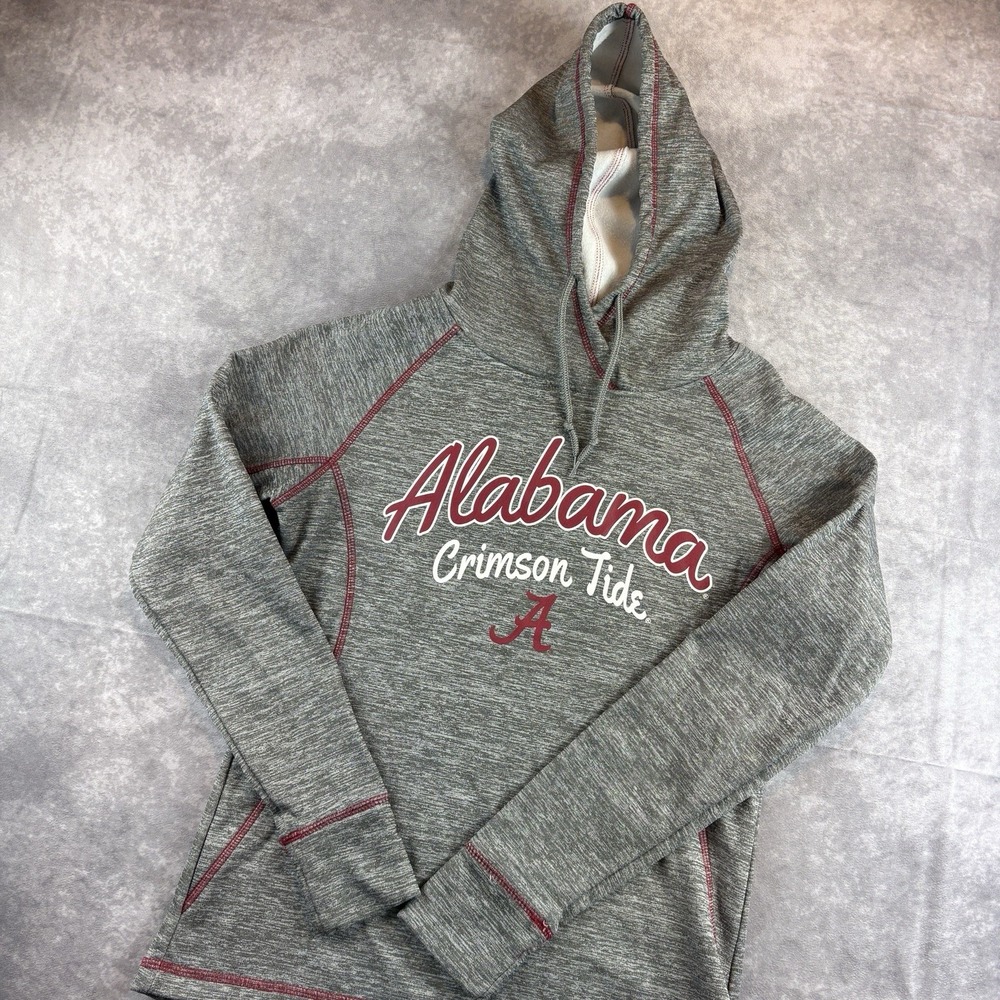 Alabama Crimson Tide Hoodie Womens S Gray Pullover Sweater College Roll Tide